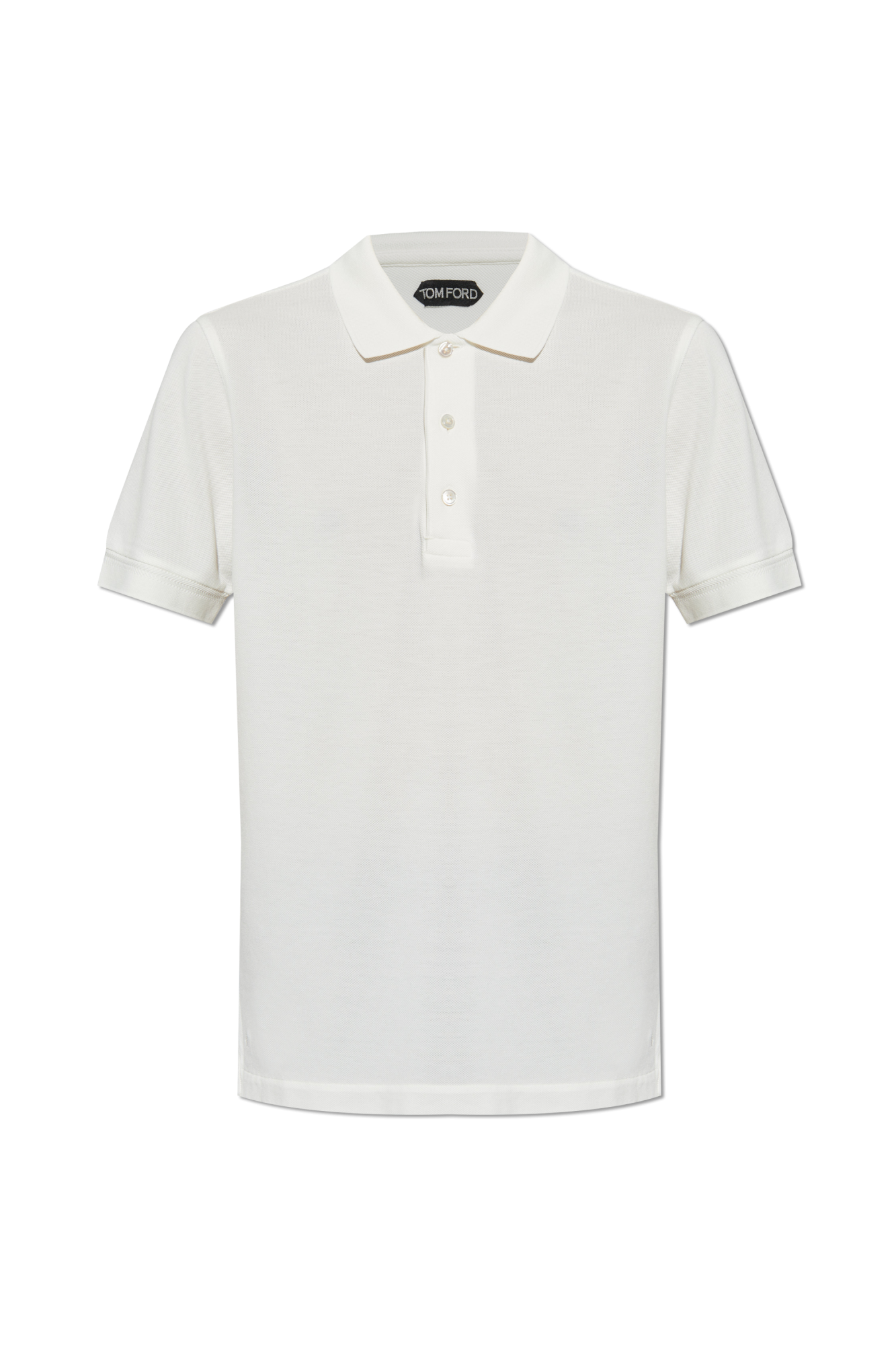 Tシャツ・カットソー TOM FORD Ivory Cotton Blend Polo Shirt Tom Ford - Cotton piqué polo shirt TOM FORD